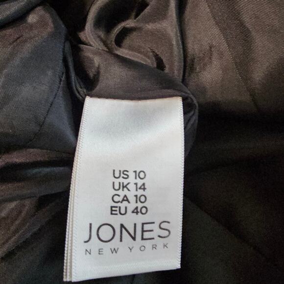 Jones New York Black Blazer Jacket Single breasted Single Button Women's 10 3402 - Picture 4 of 8